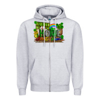 Heather Grey home sweet home Zipper Hoodie - FaDigitalArtStudio