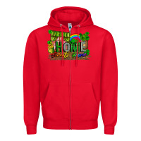 Red home sweet home Zipper Hoodie - FaDigitalArtStudio