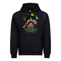 Black science teacher afro messy bun Urban Hoodie - NancyCooperArtShop