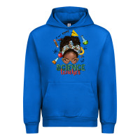 Cobalt science teacher afro messy bun Urban Hoodie - NancyCooperArtShop