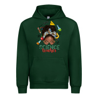 Forest Green science teacher afro messy bun Urban Hoodie - NancyCooperArtShop