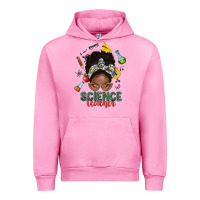 Fuchsia Pink science teacher afro messy bun Urban Hoodie - NancyCooperArtShop