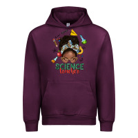 Mauve Wine science teacher afro messy bun Urban Hoodie - NancyCooperArtShop
