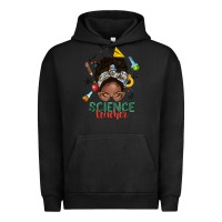 Pigment Black science teacher afro messy bun Urban Hoodie - NancyCooperArtShop