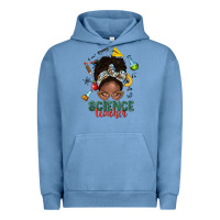 Pigment Pebble Blue science teacher afro messy bun Urban Hoodie - NancyCooperArtShop
