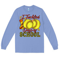 Colony Blue i tackled 100days of school softball Long Sleeve Tee - texasbilliewilder