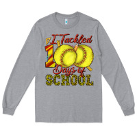 Heather Grey i tackled 100days of school softball Long Sleeve Tee - texasbilliewilder