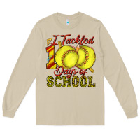 Mushroom i tackled 100days of school softball Long Sleeve Tee - texasbilliewilder