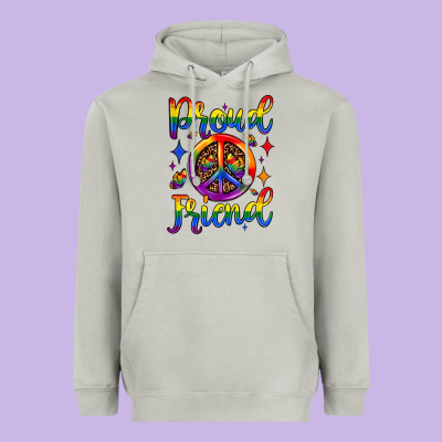 Proud Friend Heavyweight Hoodie Designed By Jahusdesignshop