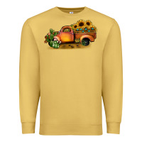 Antique Gold sunflower truck Premium Sweatshirt - JahusDesignShop