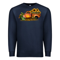 Navy sunflower truck Premium Sweatshirt - JahusDesignShop