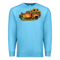 Ocean Blue sunflower truck Premium Sweatshirt - JahusDesignShop