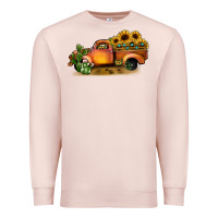 Pale Pink sunflower truck Premium Sweatshirt - JahusDesignShop