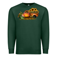 Sports Green sunflower truck Premium Sweatshirt - JahusDesignShop