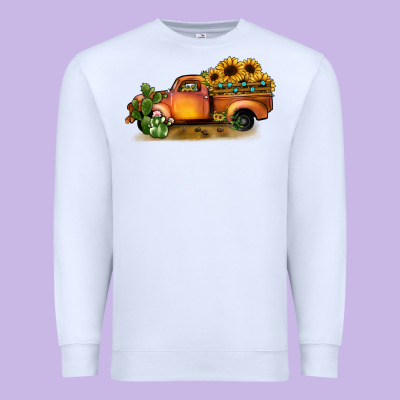Sunflower Truck Premium Sweatshirt Designed By Jahusdesignshop