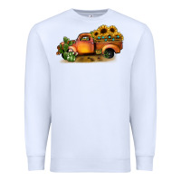 White sunflower truck Premium Sweatshirt - JahusDesignShop