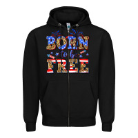 Black Born to be free Zipper Hoodie - Neo Western