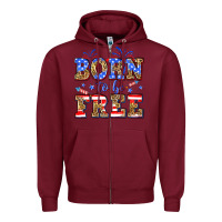 Burgundy Born to be free Zipper Hoodie - Neo Western