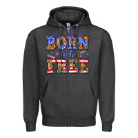 Charcoal Heather Born to be free Zipper Hoodie - Neo Western