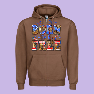 Born To Be Free Zipper Hoodie Designed By Neo Western