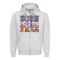 Dove Grey Born to be free Zipper Hoodie - Neo Western