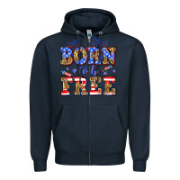 Navy Born to be free Zipper Hoodie - Neo Western