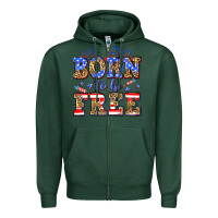 Sports Green Born to be free Zipper Hoodie - Neo Western