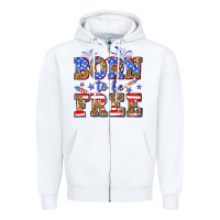 White Born to be free Zipper Hoodie - Neo Western