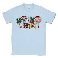 Dusty Blue hohoho farm animals Classic Tee - RanaPortraitStore