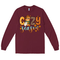 Burgundy cozy season Long Sleeve Tee - Zillion Design Studio