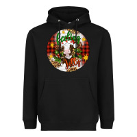 Black Christmas feeling jolly cow ornament Heavyweight Hoodie - Artiststas