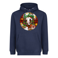 Christmas Feeling Jolly Cow Ornament Heavyweight Hoodie | Teevron