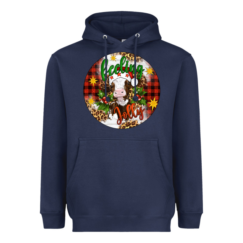Christmas Feeling Jolly Cow Ornament Heavyweight Hoodie by Artiststas | Teevron