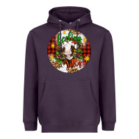 Plum Christmas feeling jolly cow ornament Heavyweight Hoodie - Artiststas