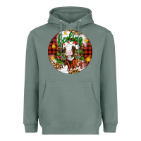 Sage Christmas feeling jolly cow ornament Heavyweight Hoodie - Artiststas