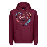 Burgundy besties will always be Premium Hoodie - MaliasSmallBusiness
