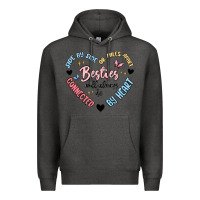 Charcoal Heather besties will always be Premium Hoodie - MaliasSmallBusiness