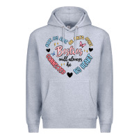 Heather Grey besties will always be Premium Hoodie - MaliasSmallBusiness