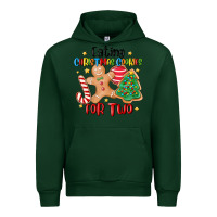 Forest Green eating christmas cookies for two Urban Hoodie - MaliasSmallBusiness