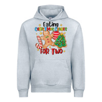 Heather Grey eating christmas cookies for two Urban Hoodie - MaliasSmallBusiness