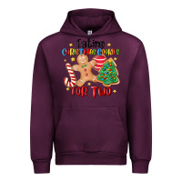 Mauve Wine eating christmas cookies for two Urban Hoodie - MaliasSmallBusiness