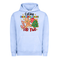 Pigment Grape Ice eating christmas cookies for two Urban Hoodie - MaliasSmallBusiness