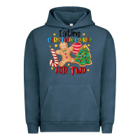 Pigment Midnight Navy eating christmas cookies for two Urban Hoodie - MaliasSmallBusiness