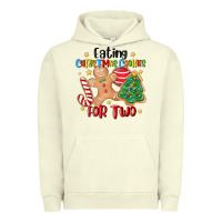 Pigment Pistachio eating christmas cookies for two Urban Hoodie - MaliasSmallBusiness
