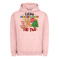 Pigment Salmon eating christmas cookies for two Urban Hoodie - MaliasSmallBusiness