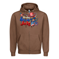 Chestnut Happy 4th of July cow Zipper Hoodie - CowGirlArtShop
