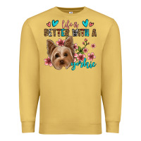 Antique Gold life is better with a yorkie Premium Sweatshirt - Jasminsmagicworld