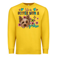Lemon life is better with a yorkie Premium Sweatshirt - Jasminsmagicworld