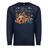 Navy life is better with a yorkie Premium Sweatshirt - Jasminsmagicworld