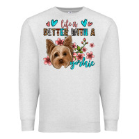 Oatmeal Heather life is better with a yorkie Premium Sweatshirt - Jasminsmagicworld